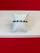 Pure Silver Black Beads Bracelet (WB143)(6.5 inch)