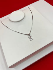 Pure Silver “K” Pendant Necklace
