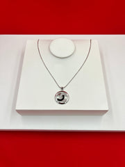 Channel Silver Pendant Necklace