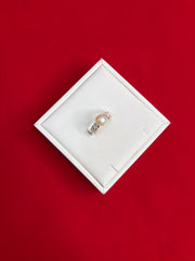 Pure Silver Pearl Ring Size 10 (PR10)