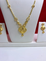 Pure Silver Gold Plated Necklace Set (GPS 2)