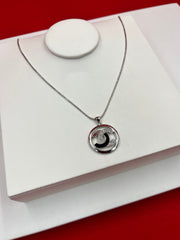 Channel Silver Pendant Necklace