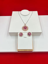 Rosy Bloom Pendant Set