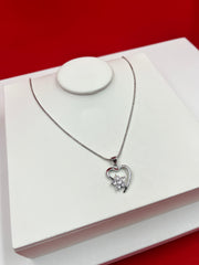 Heart & Blossom Pendant Necklace