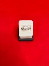 Pure Silver Pearl Ring Size 6