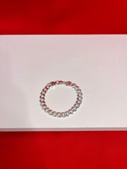 Men Pure Silver Cuban Bracelet mb25