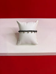 Black Beads Bracelet (7.5-8.5Inches) (Najariye) (WB119)