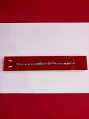 Pure Silver Rakhi Name Engraving Bracelet (KNB9)