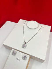 Pink Square Glow Pendant Set
