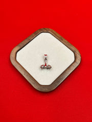 Oxidized Dumbell Silver Pendant