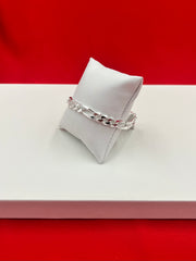 Men’s Pure Silver Figaro Bracelet (MB58)