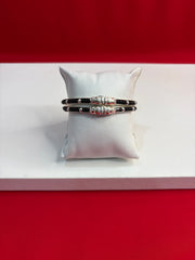 Pure Silver Black Moti (Najariye) Bangles, S-2.4 (SB135)