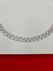 Iced-out Pure silver chain 20”