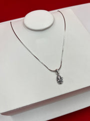 Genshji Oxidized Silver Pendant Necklace