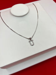 Pure Silver “U” Pendant Necklace