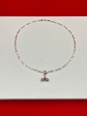 Oxidized Dumbell Silver Pendant