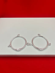 Pure Silver Ghungro Bangle Pair 2.8 (SB35)