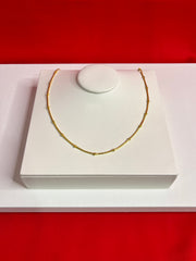 Pure Silver 24K Gold Plated Chain 17”
