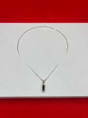 Midnight Bar Silver Pendant