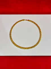 Pure Silver 24K Gold Plated Chain 20”