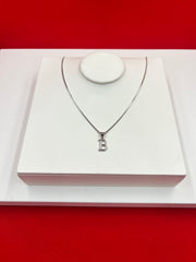 Pure Silver “B” Pendant Necklace