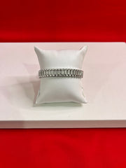 Men Silver Iced Out Bracelet