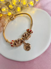 Authentic Rose-Gold Pandora Bracelet
