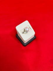 Pure Silver Pearl Ring Size 4
