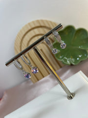 Clear dangling stone Earrings