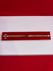 Pure Silver Rakhi Name Engraving Bracelet (NB6)