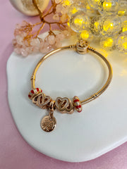 Authentic Rose-Gold Pandora Bracelet