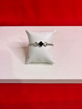 Fancy Clover Leaf Pure Silver Bangle Bracelet 2.4 (SB75)
