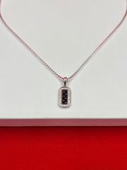 Midnight Bar Silver Pendant