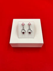 Twist & Love Garnet Drop Earrings