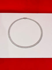 Iced-Out Pure Silver Chain 20”