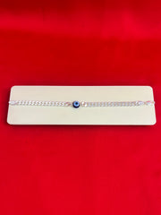 Pure Silver Evil Eye Bracelet