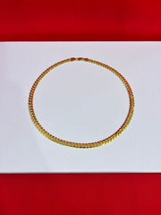 Pure Silver 24K Gold Plated Chain 20”