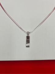 Urban Stripe Silver Pendant