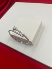 Cartier Nail Bangle Bracelet Pure Silver 2.6 (SB54)