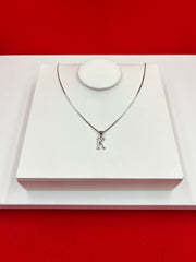 Pure Silver “K” Pendant Necklace