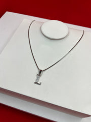 Pure Silver “L” Pendant Necklace