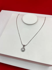 Heart Flower Pendant Necklace