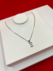 Pure Silver “E” Pendant Necklace