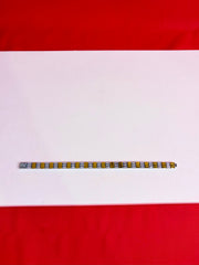 Men Pure Silver Two-tone Bracelet(8.0”) MB76