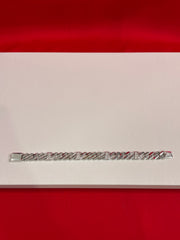 Men Silver Iced Out Bracelet