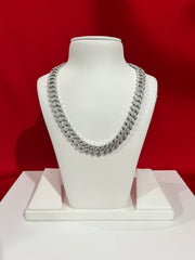 Iced-Out Pure Silver Chain 20”