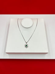 Starlit Emerald Pendant Necklace