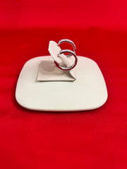 Pure Silver Hoops Earrings (HE38)