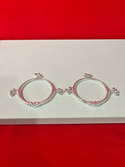 Pure Silver Ghungro Bangle Pair 2.4 (SB72)
