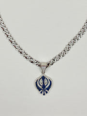 Pure Silver Khanda Pendant